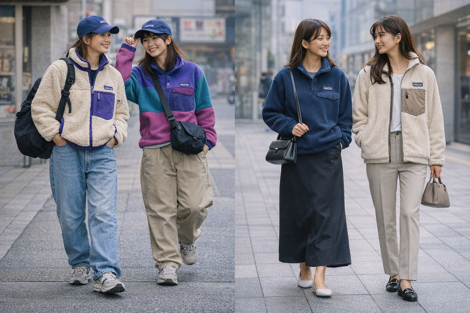 2000年代と2026年のパタゴニアコーデ比較 日本人女性の着こなしの違い